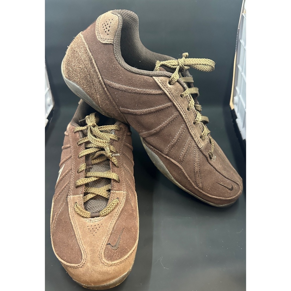 Nike Y2K Air Zoom Mens 10.5 Brown Suede Low Top Sneakers